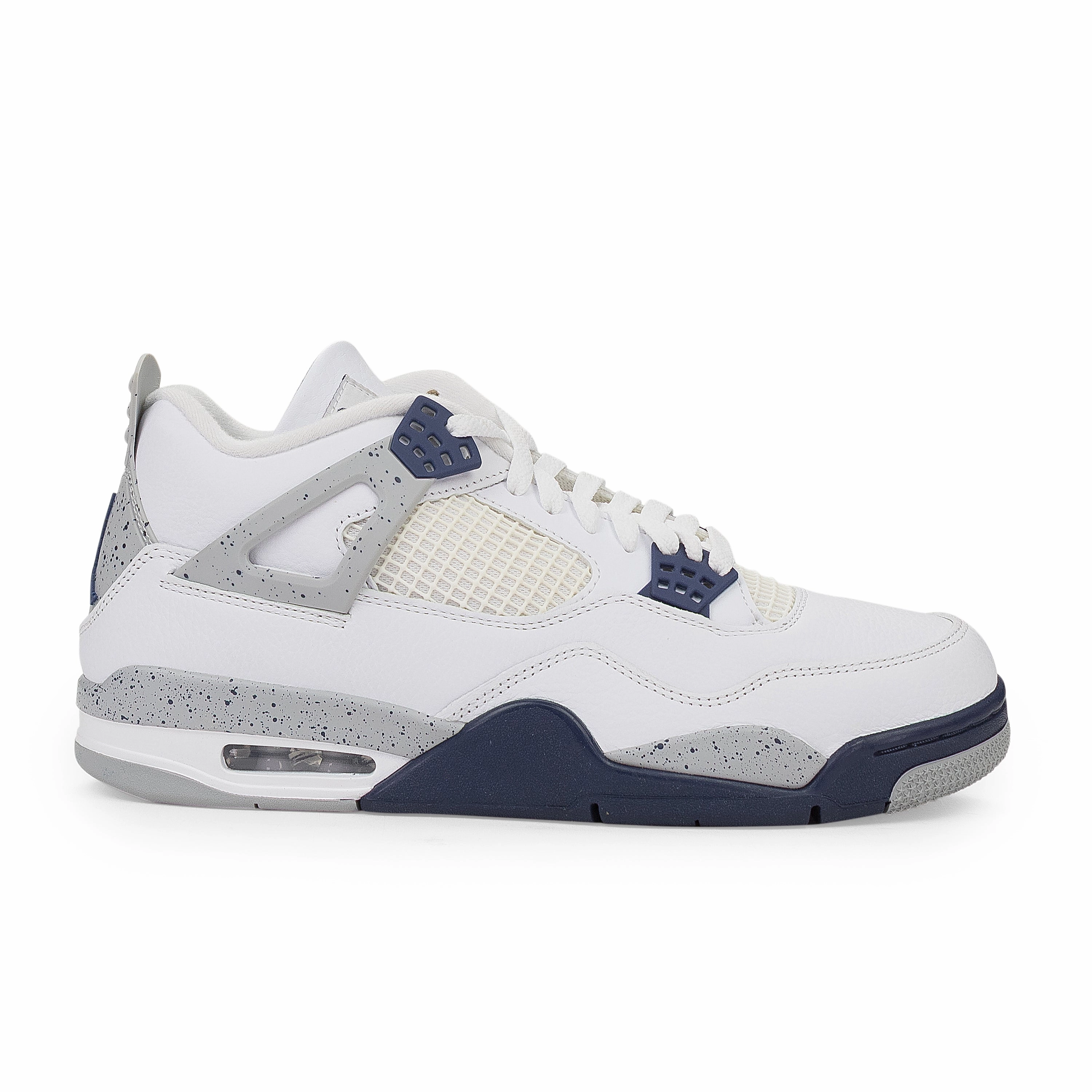 4 MIDNIGHT NAVY/WHITE SNEAKERS Synthetic running for a form of meditation