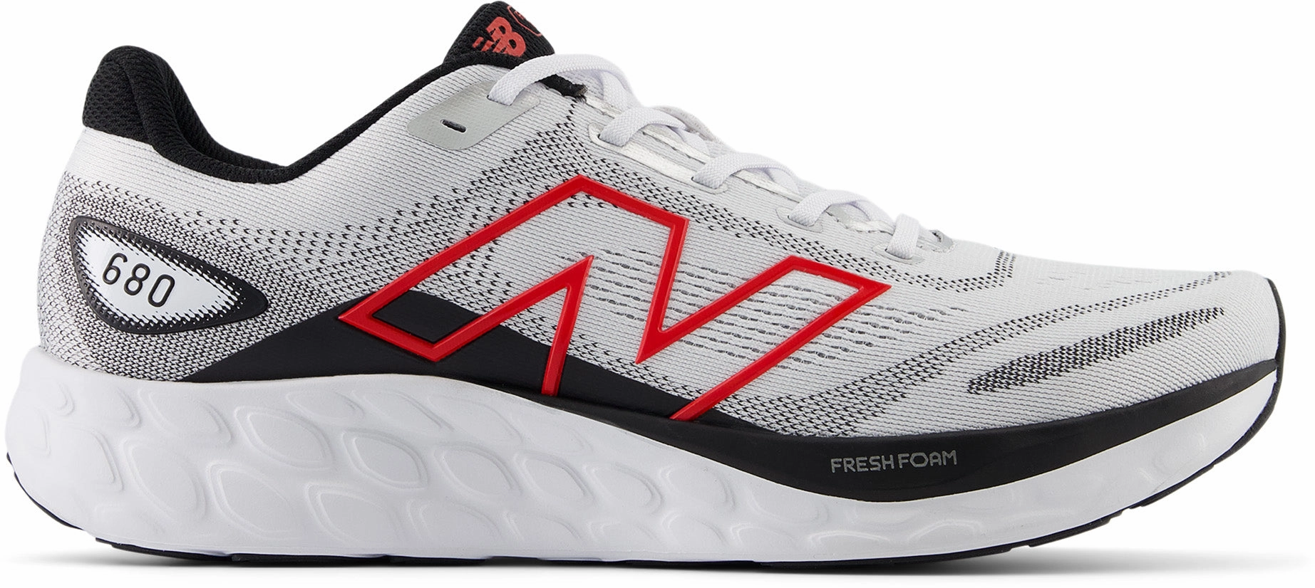 680 V8 Men's Running Shoes (Width 2E) Lightweight Upper white running shoes