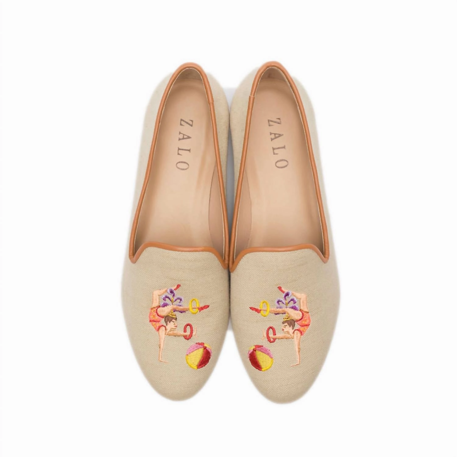 Adjustable Straps Acrobat Slipper In Natural