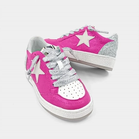 Girl's Paz Sneaker In Hot Pink Comfortable Flex Unique grip