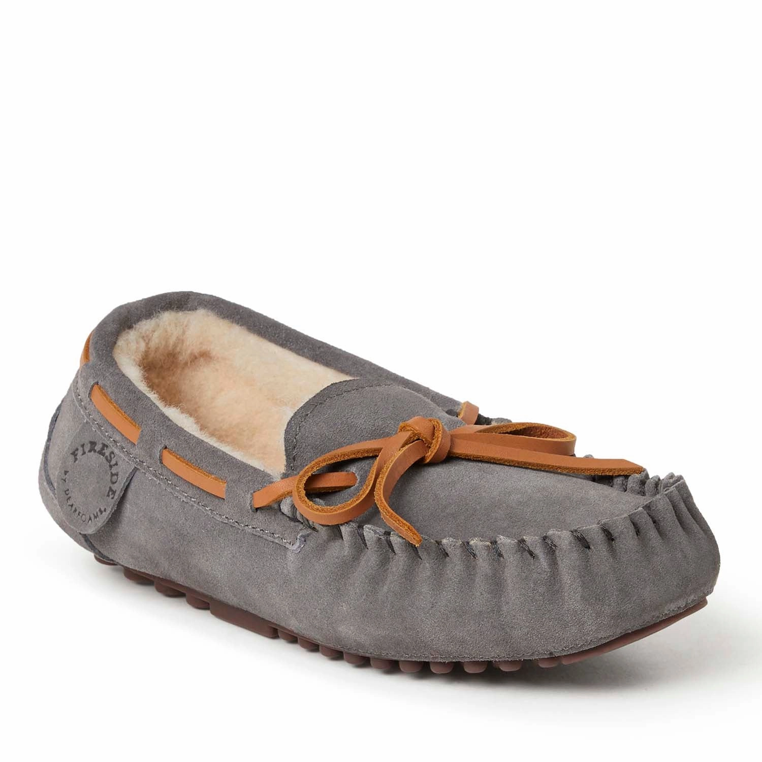 Premium Quality Fireside By Dearfoams Kid's Parke Genuine Shearling Moccasin