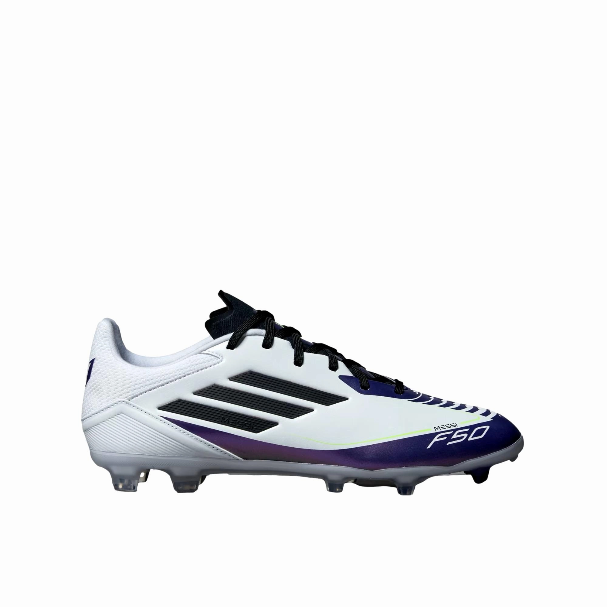 sprinting Adidas F50 League FG/MG Messi Cloud White / Core Black / Purple  IE9073 Men's