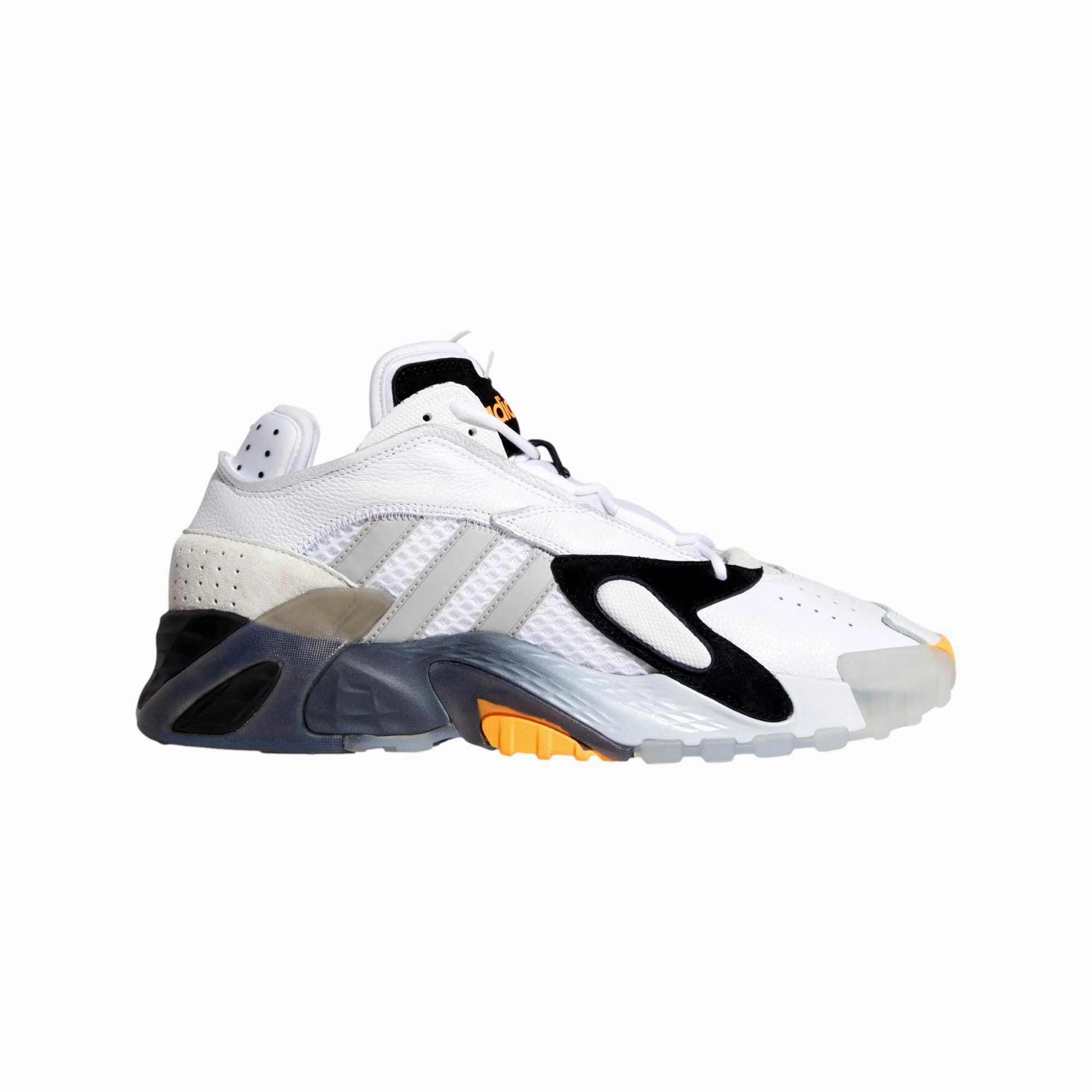 running on hard surface Youth model Adidas Streetball Footwear White/Core Black-Flash Orange  EE4960 Men's