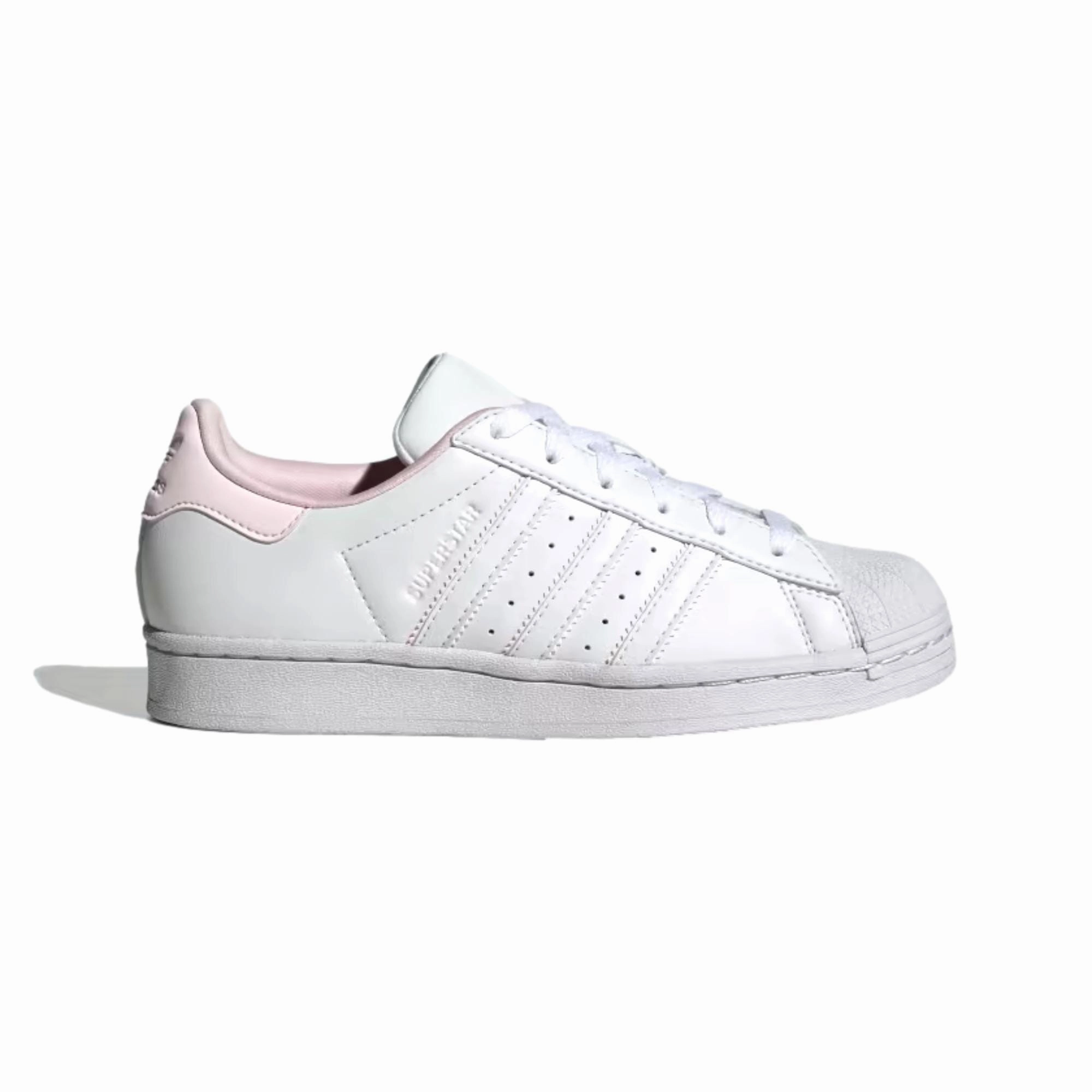 Adidas Superstar Cloud White / Cloud White / Clear Pink  IG0250 Grade-School Ventilated Footbed System
