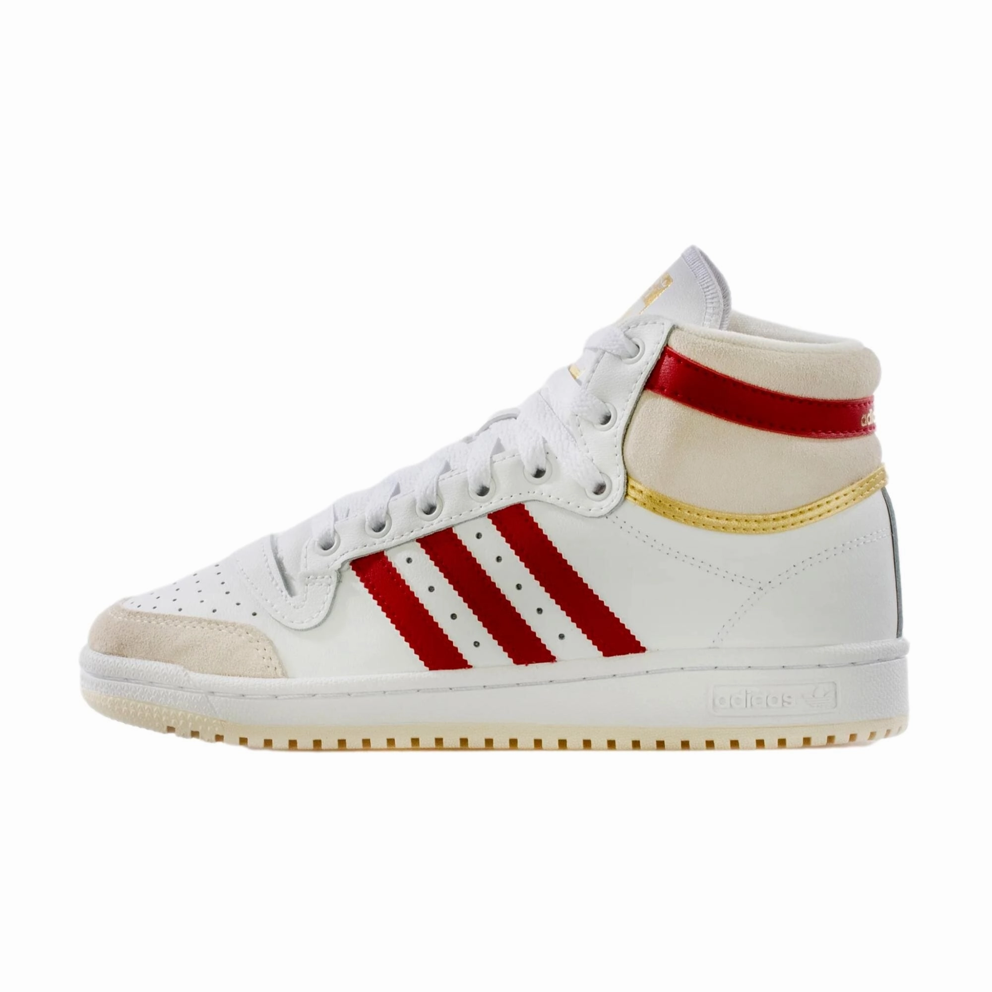 Adidas Top Ten Footwear White/Cloud White-Red  H00280 Grade-School Energy Return Tech Adjustable