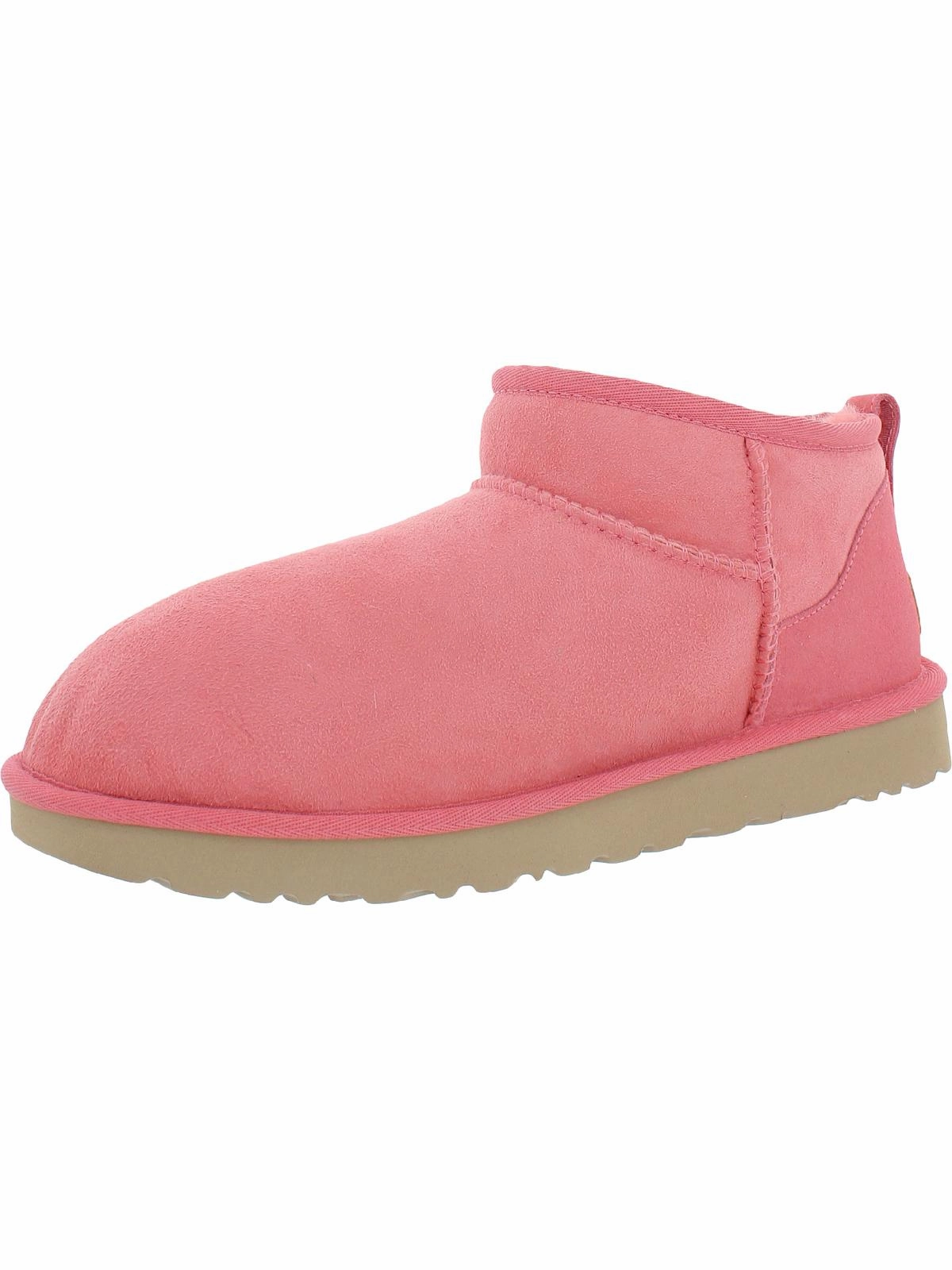 Water-Resistant Slides RubberOutsole Classic Ultra Mini Womens Suede Ankle Bootie Slippers