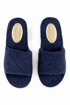 Smooth Sling Arch support Women's Terry Pool Slides In Navy