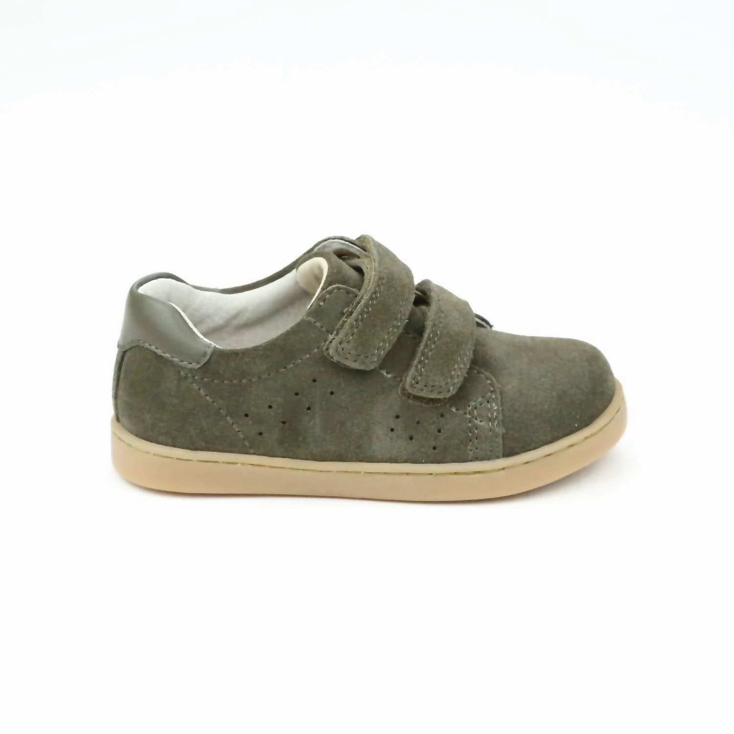 Exercise Daily Plant Based Materials Kid's Kyle Double Strap Sneaker In Cargo Green