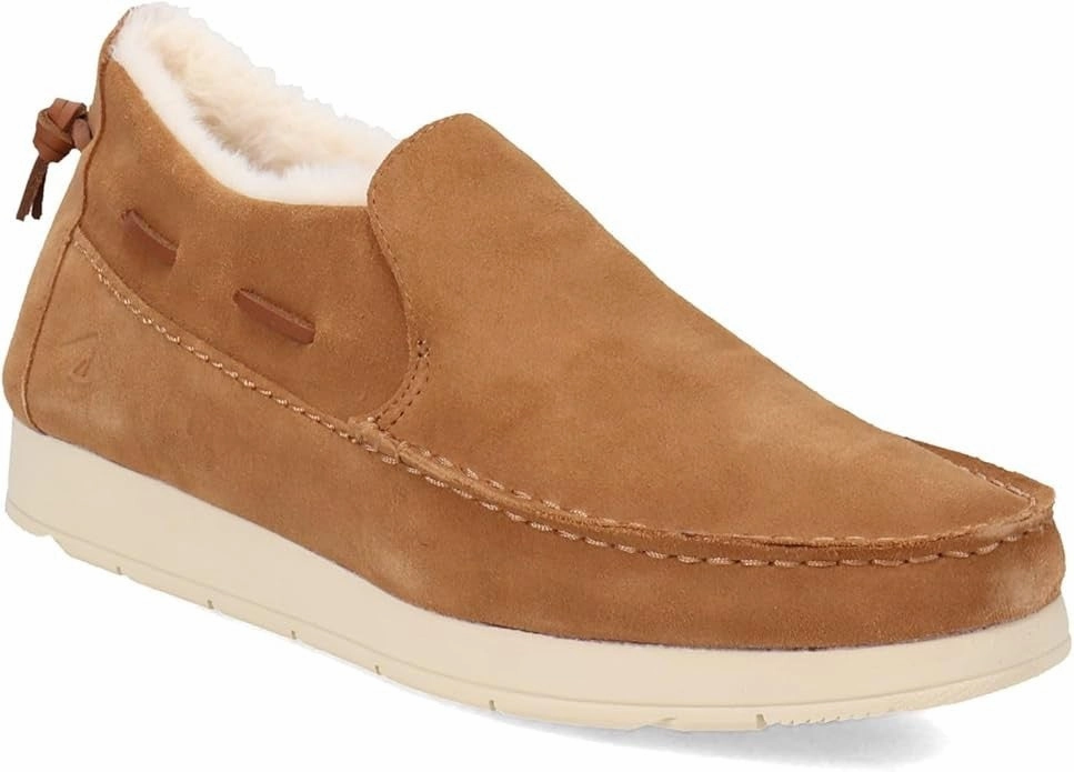 carbon - fiber - plate Sperry Moc-Sider Men's  Brown Suede Round Toe Slip-On Casual Shoes JOBB1096