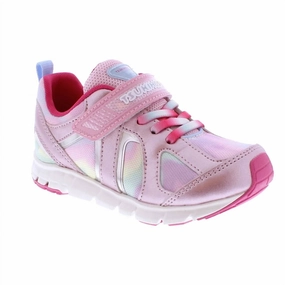 Breathable panel Girl's Rainbow Sneakers In Rose/pink