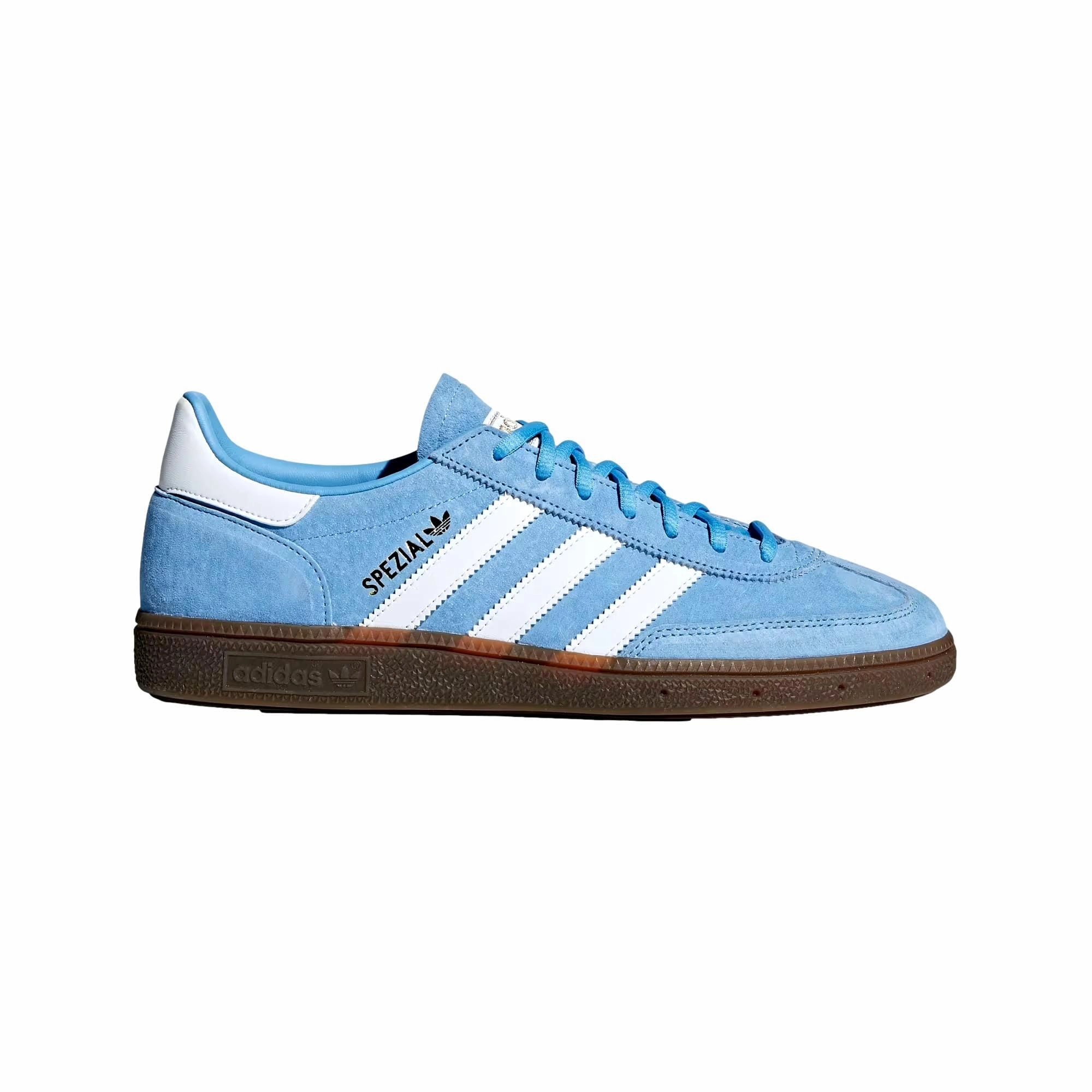 running in a bascule bridge area shoes Adidas Handball Spezial Light Blue / Footwear White / Gum 5  BD7632 Men's