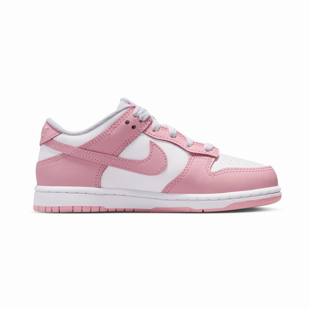 Nike Dunk Low 'White Medium Soft Pink' Little Kids' Shoes Trail Look