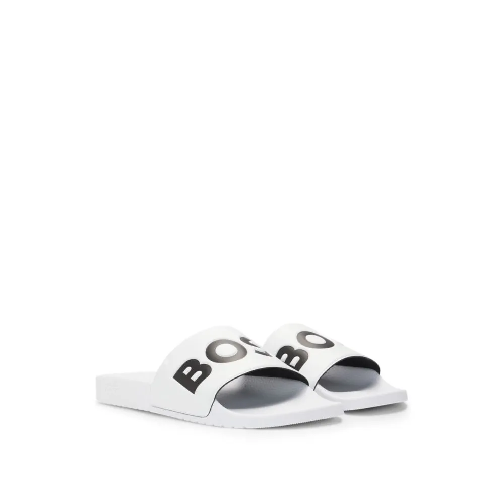 Italian-made slides with large logo detail Breathable Walking Shoes