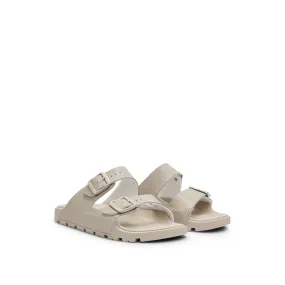 All-gender twin-strap sandals with structured uppers Travel Glam