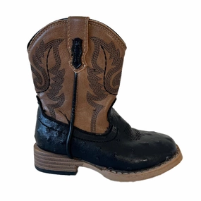 Roper Boys Black | Brown Boots Comfortable Forefoot Deep Black