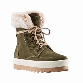 Rainy Day Rough Ground Vanetta Suede Winter Boot In Olive