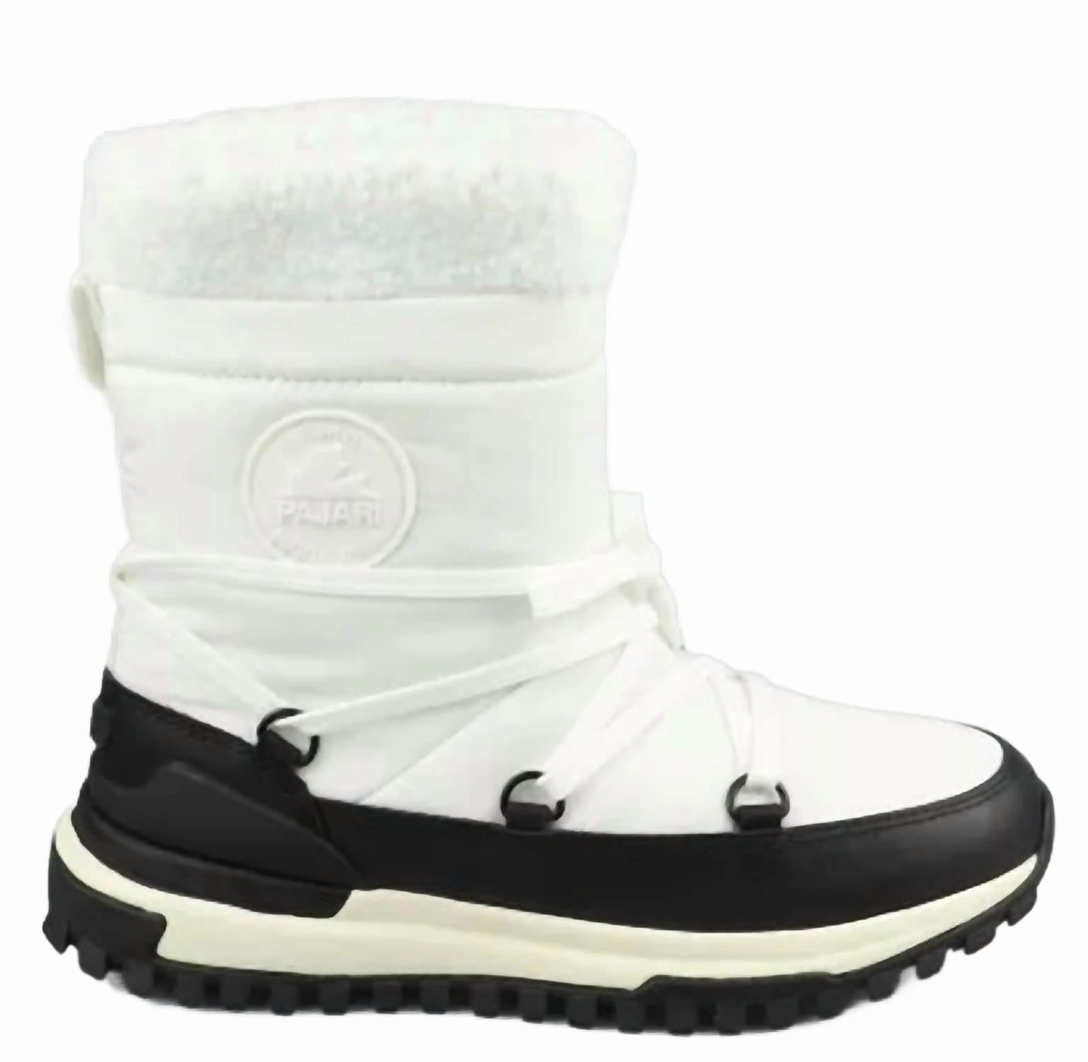 pack light Women's Fumi Winter Boots In White/black