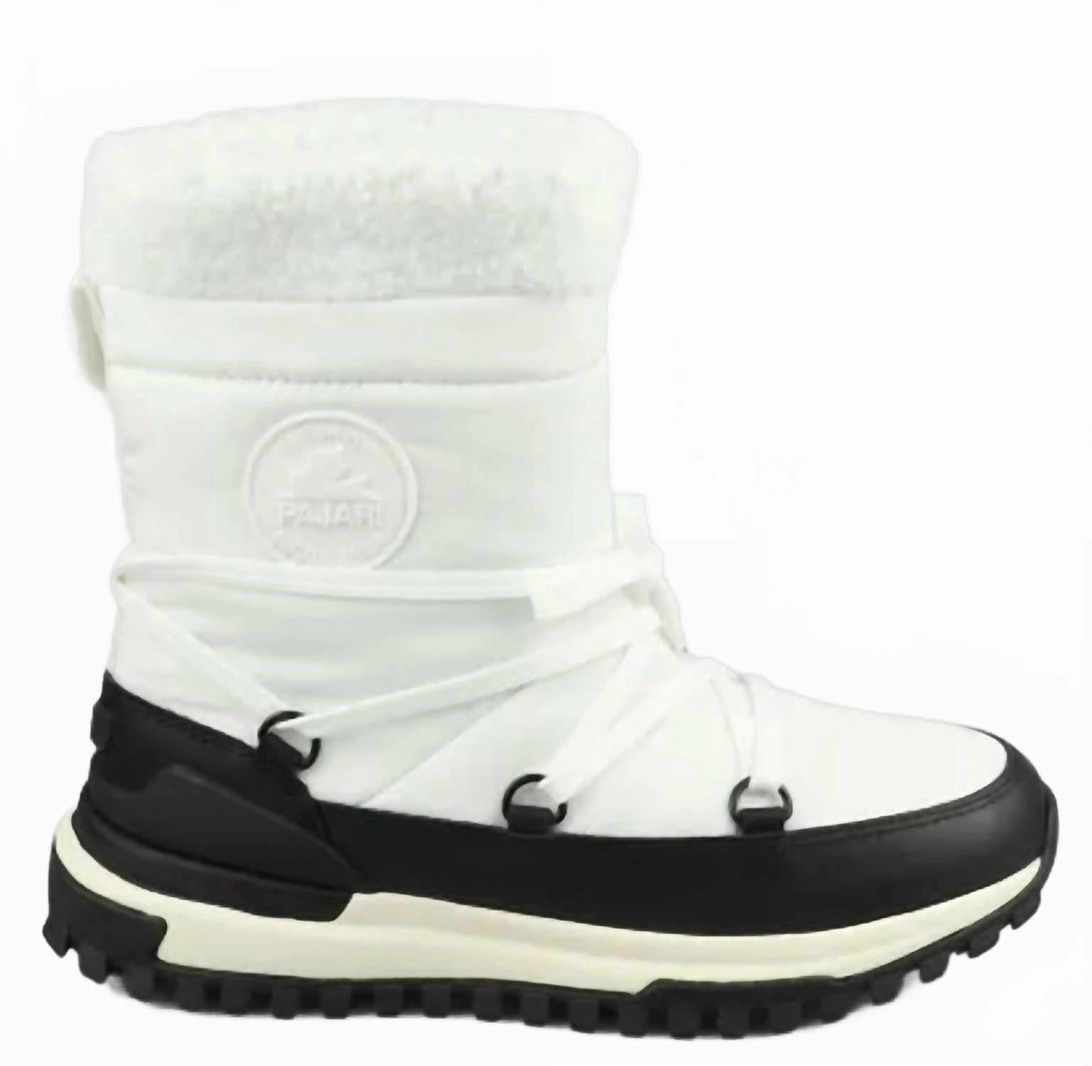 Women's Fumi Winter Boots In White/black Dust proof Rough texture