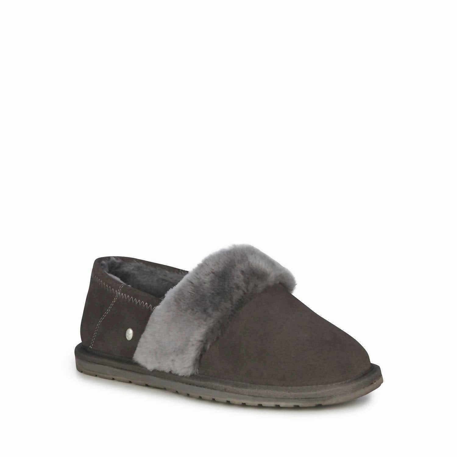 Women's Daydream Cali Slipper In Charcoal Reinforced Seams Contoured Footbed