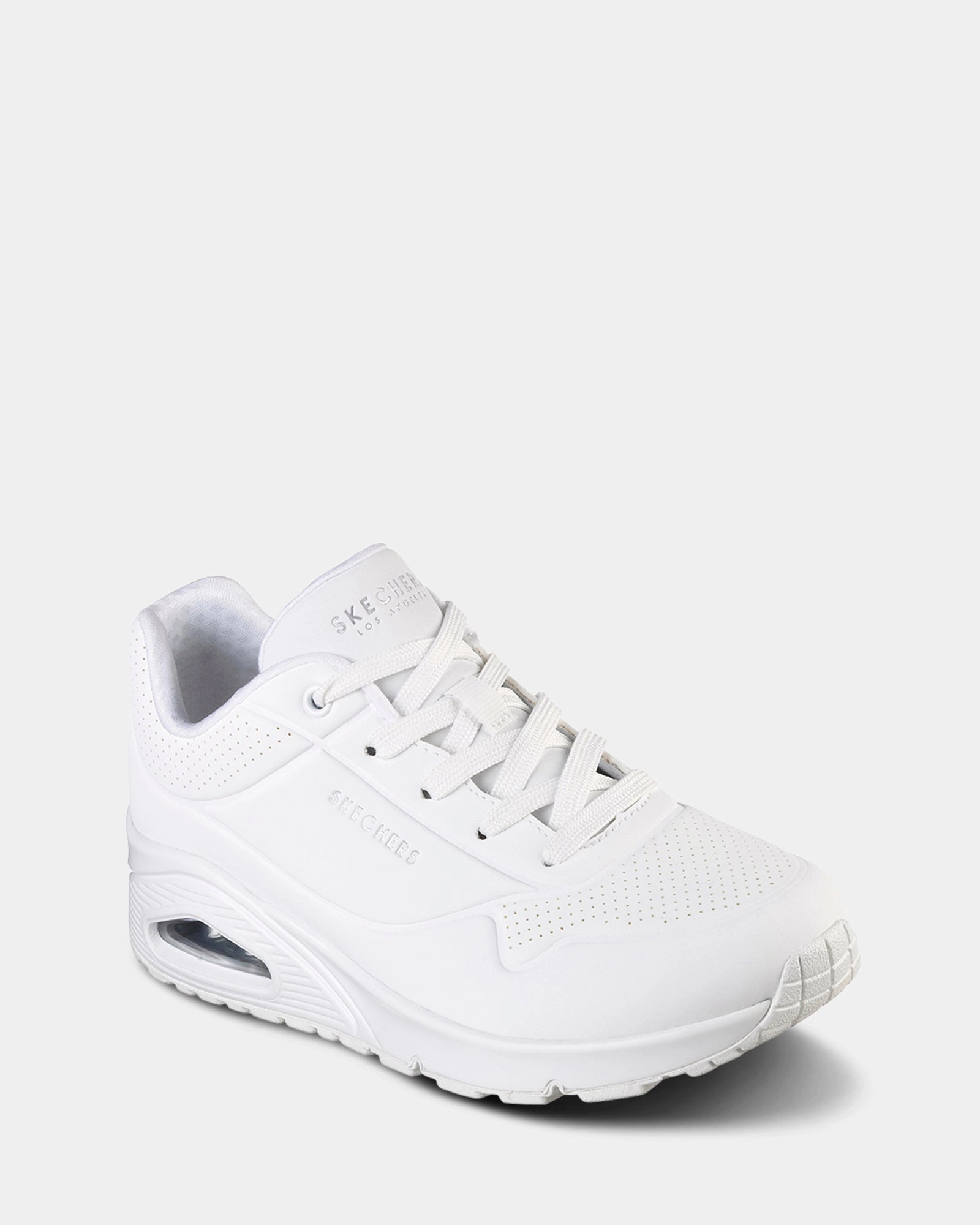 angular outsole running shoes Uno-Stand On Air White/White