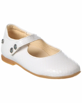 Naturino Ovindoli Python-Embossed Leather Flat Market Go Quick Gear