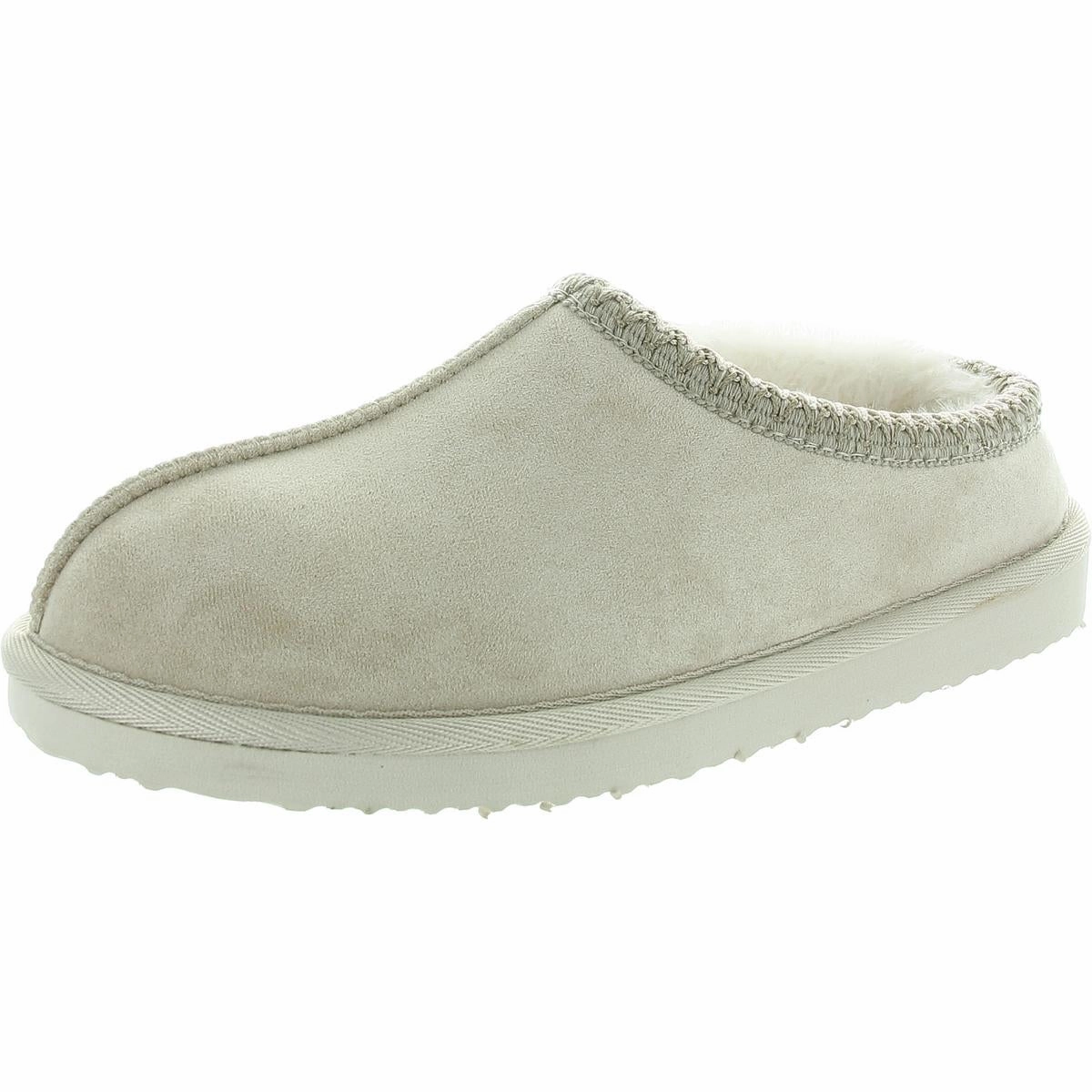 Outdoor Use SPARKS Womens Faux Fur Lined Faux Suede Scuff Slippers