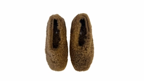 Strong Outsole Women's Fur-Fur Ballerinas Slipper In Brown