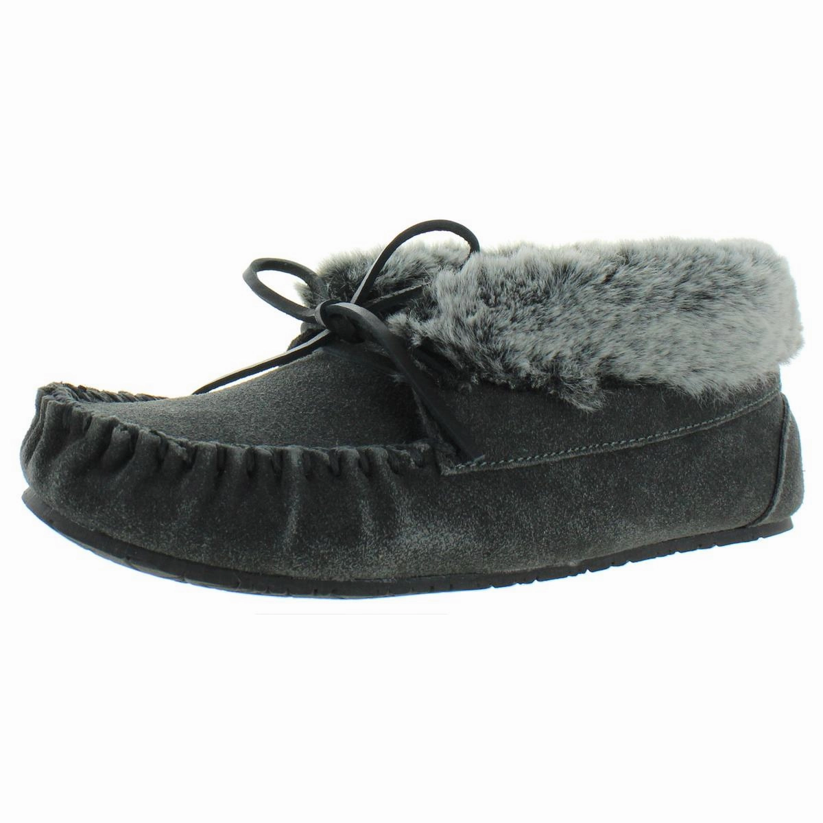 Quick Beach Footwear Cabin Womens Suede Ankle Moccasin Slippers