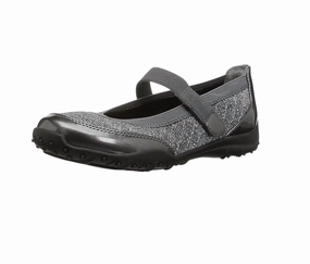 Elastic tongue Girls Ada Mary Jane Flat In Pewter