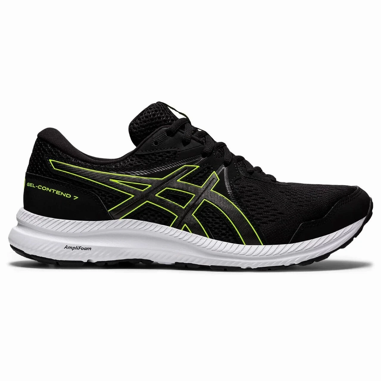 Elastic Asics Gel-Contend 7 1011B040-003 Sneakers Mens 11.5 Black Running Shoes EEE4278