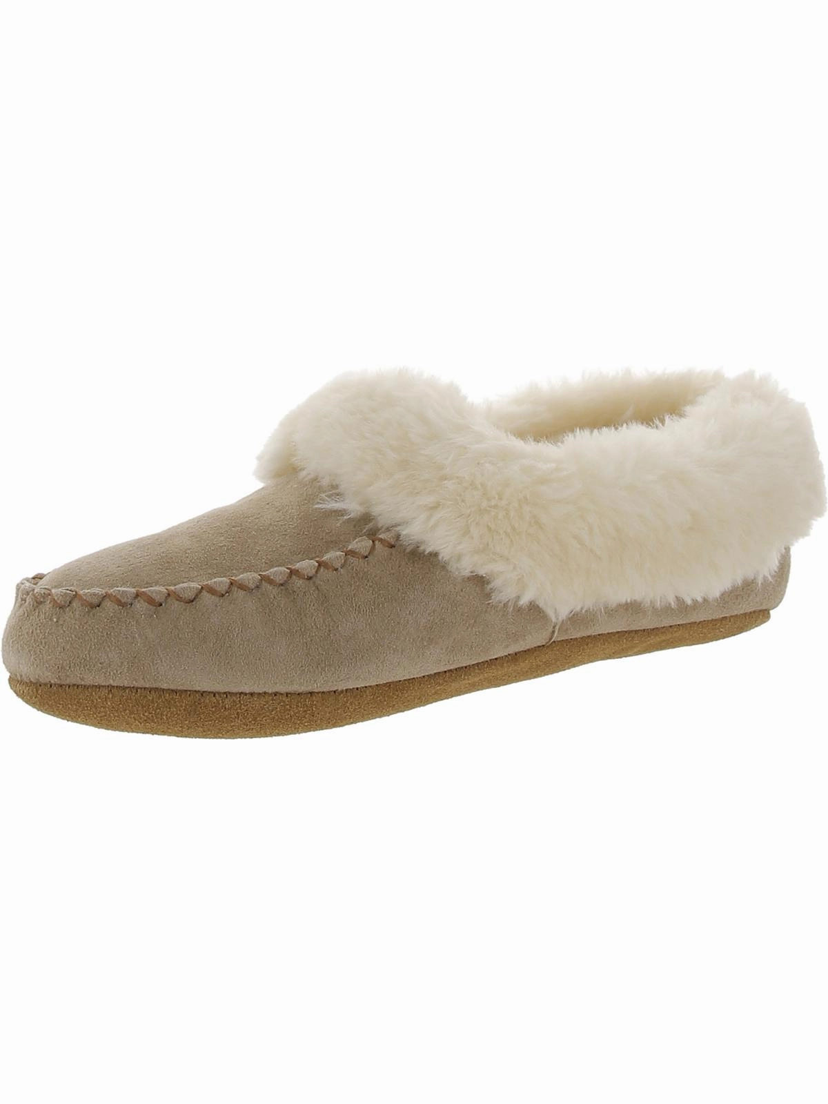 Australian Bootie II Womens Suede Faux Fur Lined Moccasin Slippers Easy Foot Comfort Comfortable Walking