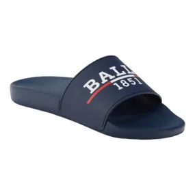 Chunky Bally Samuel Men's 6238703 Ink Rubber Pool Slide Sandals