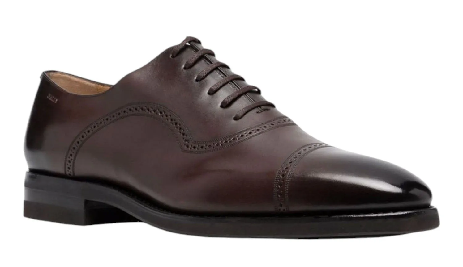 Asian Oxfords Bally Scotch 6231483 Men's Mid-Brown Calf Leather Oxford Shoes
