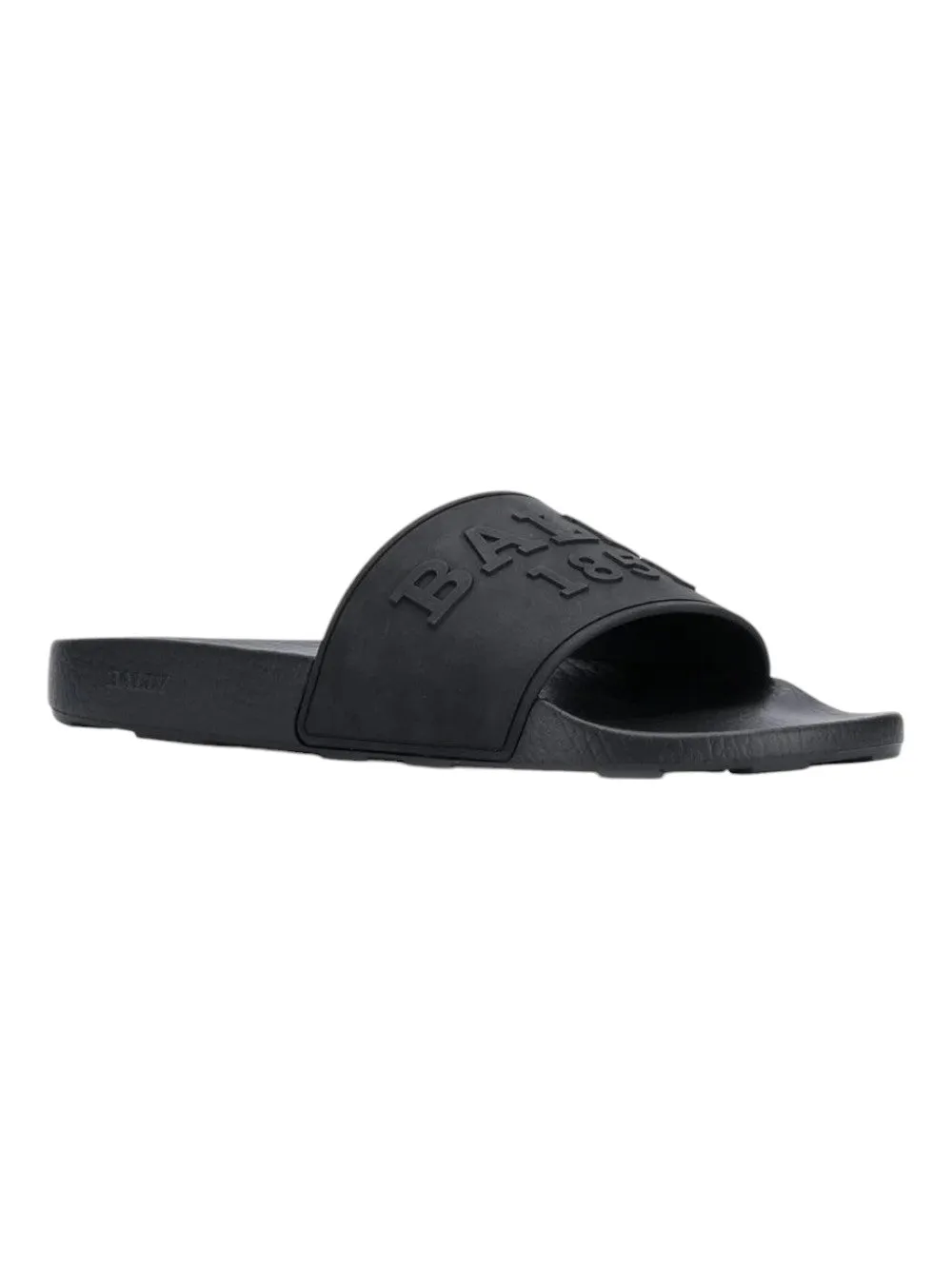 Bally Slaim 6228389 Men's Black Rubber Sandals Sporty Flats