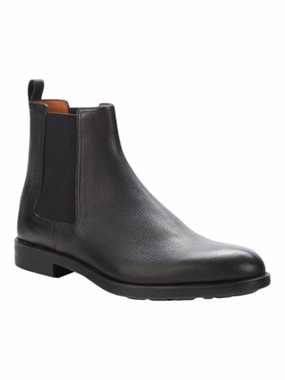 Anti Odor Daily Walks Weekend Wear Bally Alan 6230181 Men's Black Goat Grained Leather Chelsea Boots