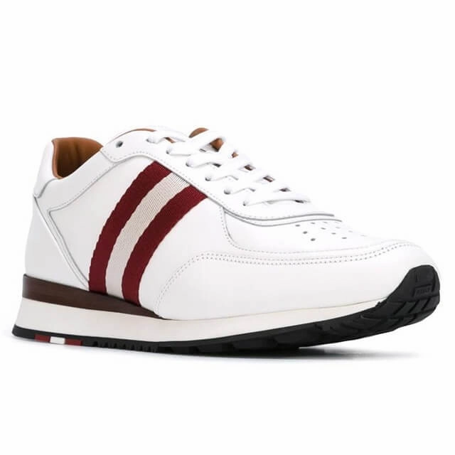 EVA - midsole - comfort - cushion shoes Wi - Fi - enabled Bally Aston Men's 6205287 White Leather Sneakers