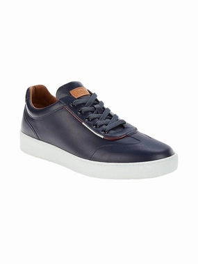 confident - running Noon Bally Baxley Men's 6233865 Blue Leather Sneakers