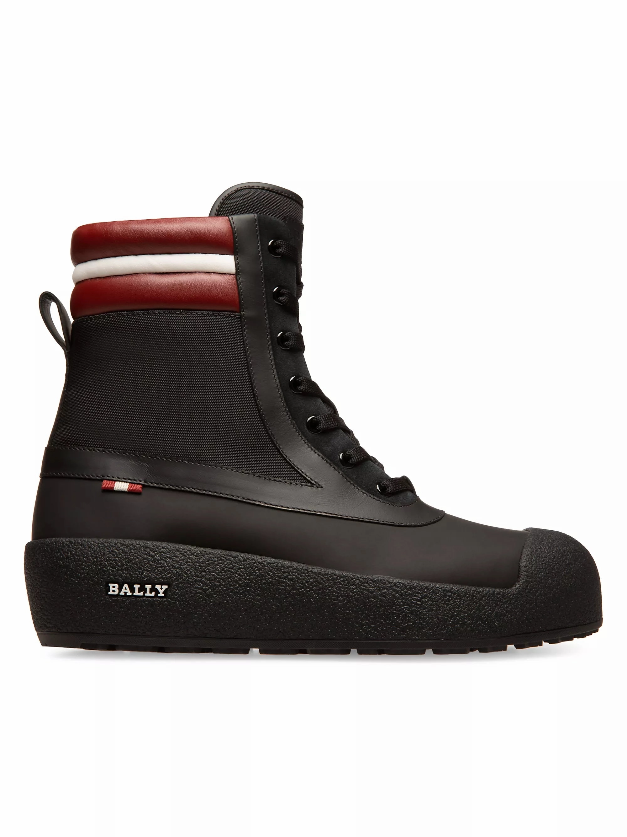Protective Finish Weather Resistant User Compact Frame Bally Croker 6239721 Men's Black Calf Leather Shirling-Lined Boots