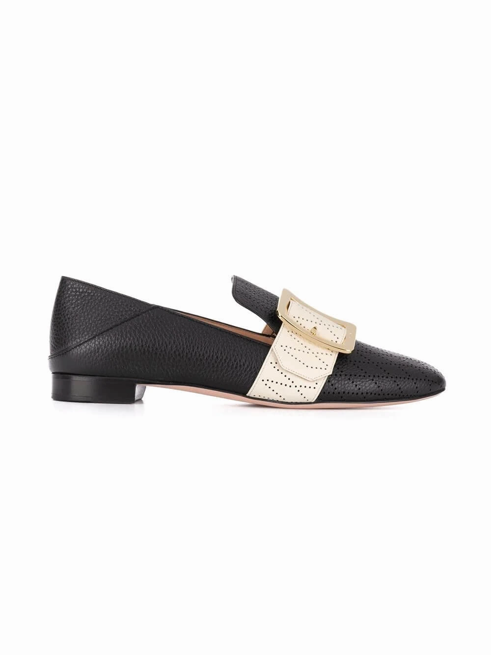 Comfortable For Workouts Narrow Fit Bally Janelle 6225882 Ladies Black Calf Leather Slippers