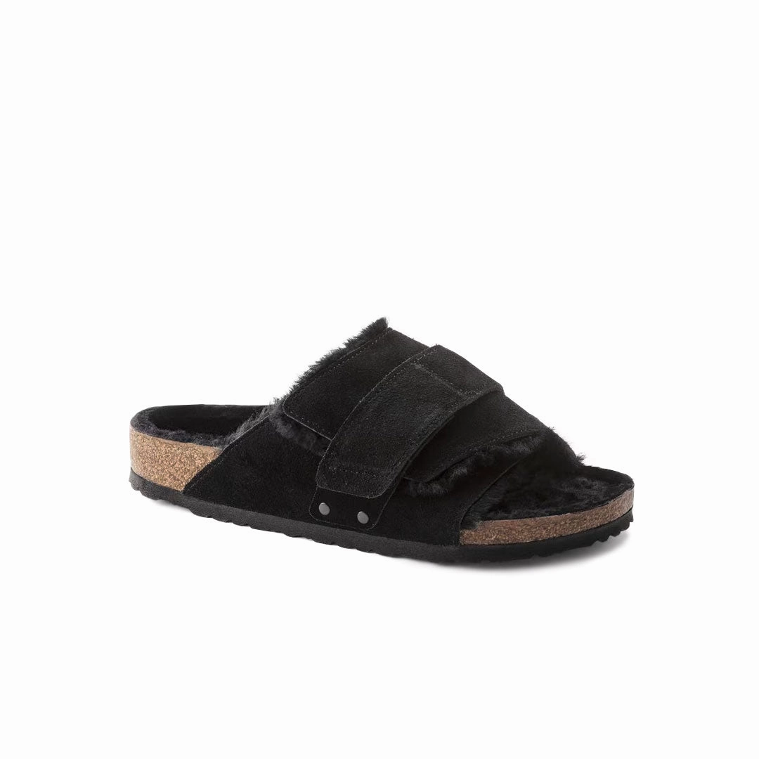 Birkenstock - Women's Kyoto Shearing Suede Leather Slides (Narrow) (1023229) platform