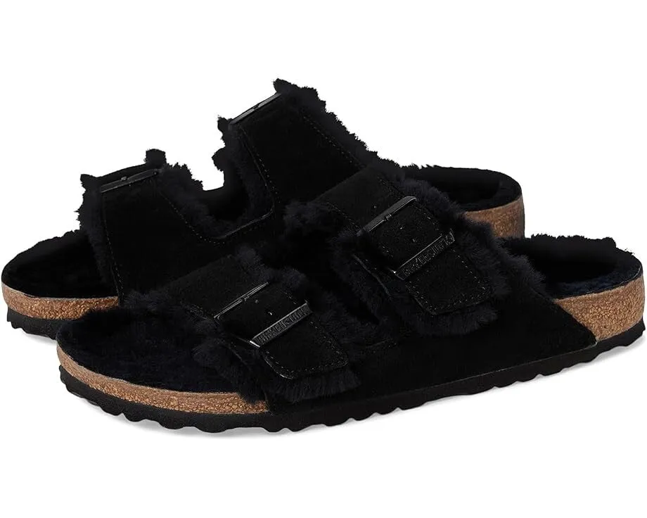 Comfortable Straps Casual Slip-ons Birkenstock Arizona 1039-0752661 Sandal Men Black Suede Open Toe Slide ZOGG384