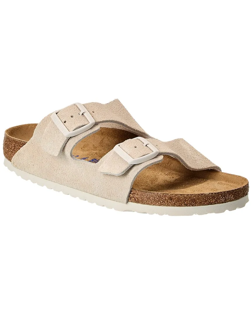 Birkenstock Arizona BS Narrow Suede Sandal White Clean Breathable