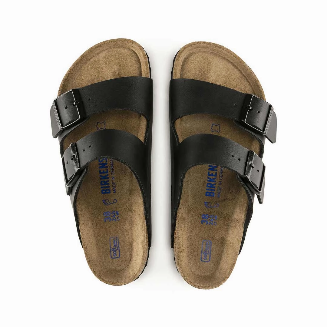 Birkenstock - Women's Arizona Birko-Flor Soft Footbed Slides (Narrow) (551253) Soft Insole No Tightness