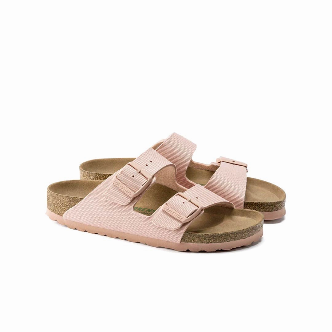 Outdoor Walking Comfort Long Step Birkenstock - Women's Arizona Textile Slides (Narrow) (1021473)