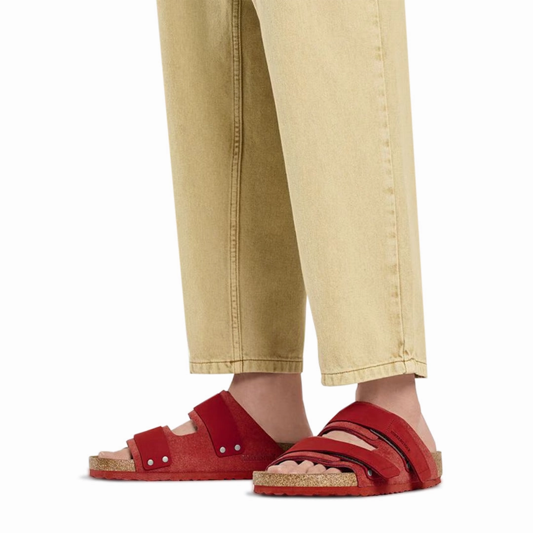 Sleek Casual Flats Birkenstock - Women's Uji Suede Leather Sildes (Narrow) (1025703)