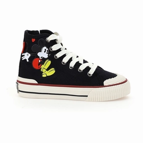 Black Mickey High Top Sneakers Club Pace Grippy Sole