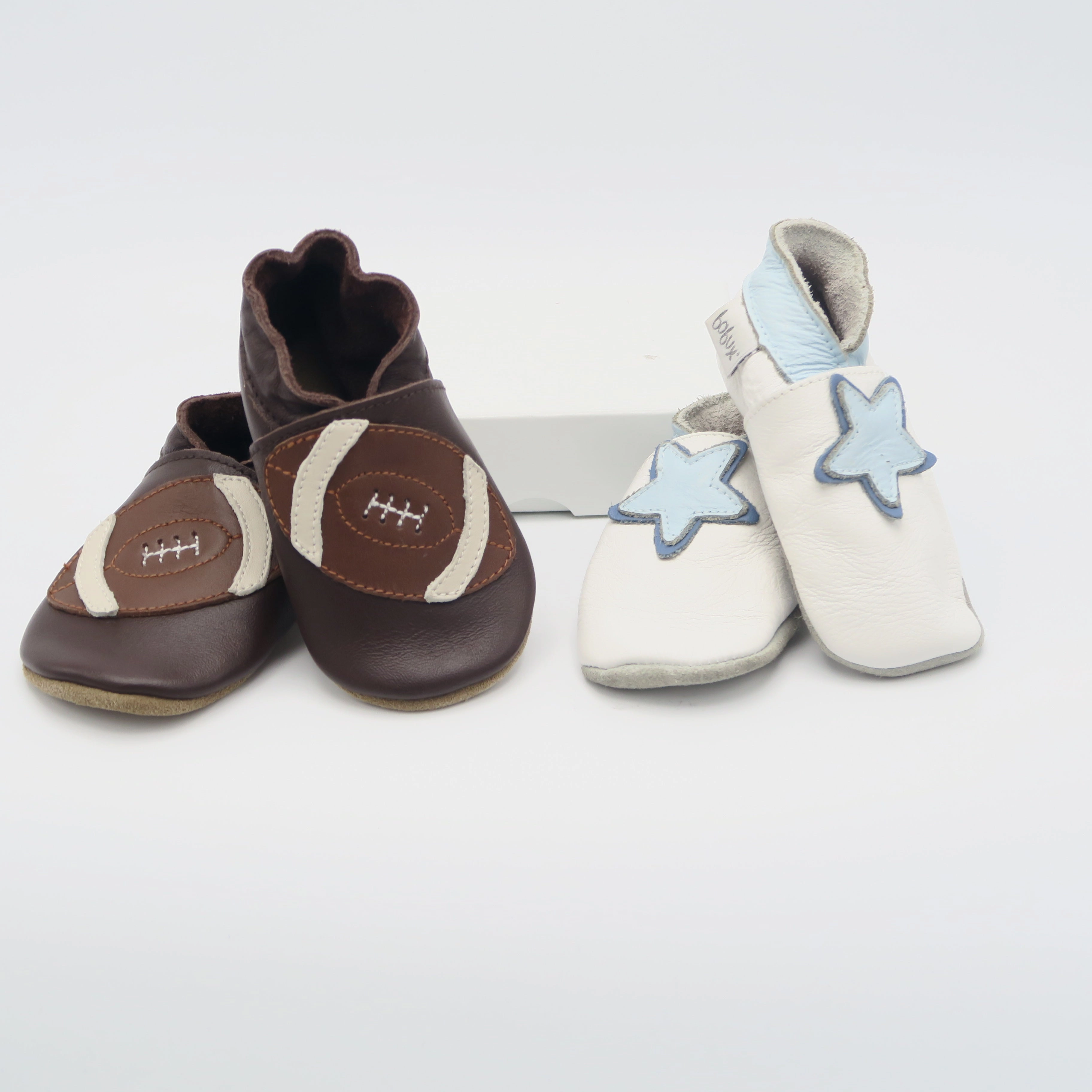 Bobux Boys Brown | White Booties Size: S (3-9 Months) Chill Day