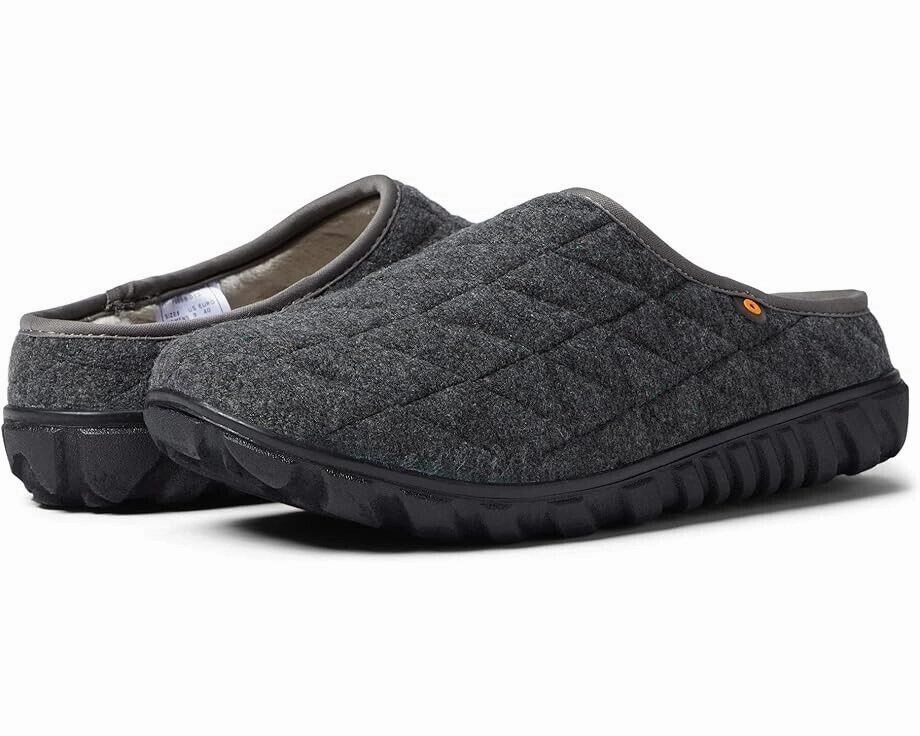 microfiber Bogs Snowday II 78889-013 Slippers Women's 7 Charcoal Slip-On Cozy Shoes KHD726