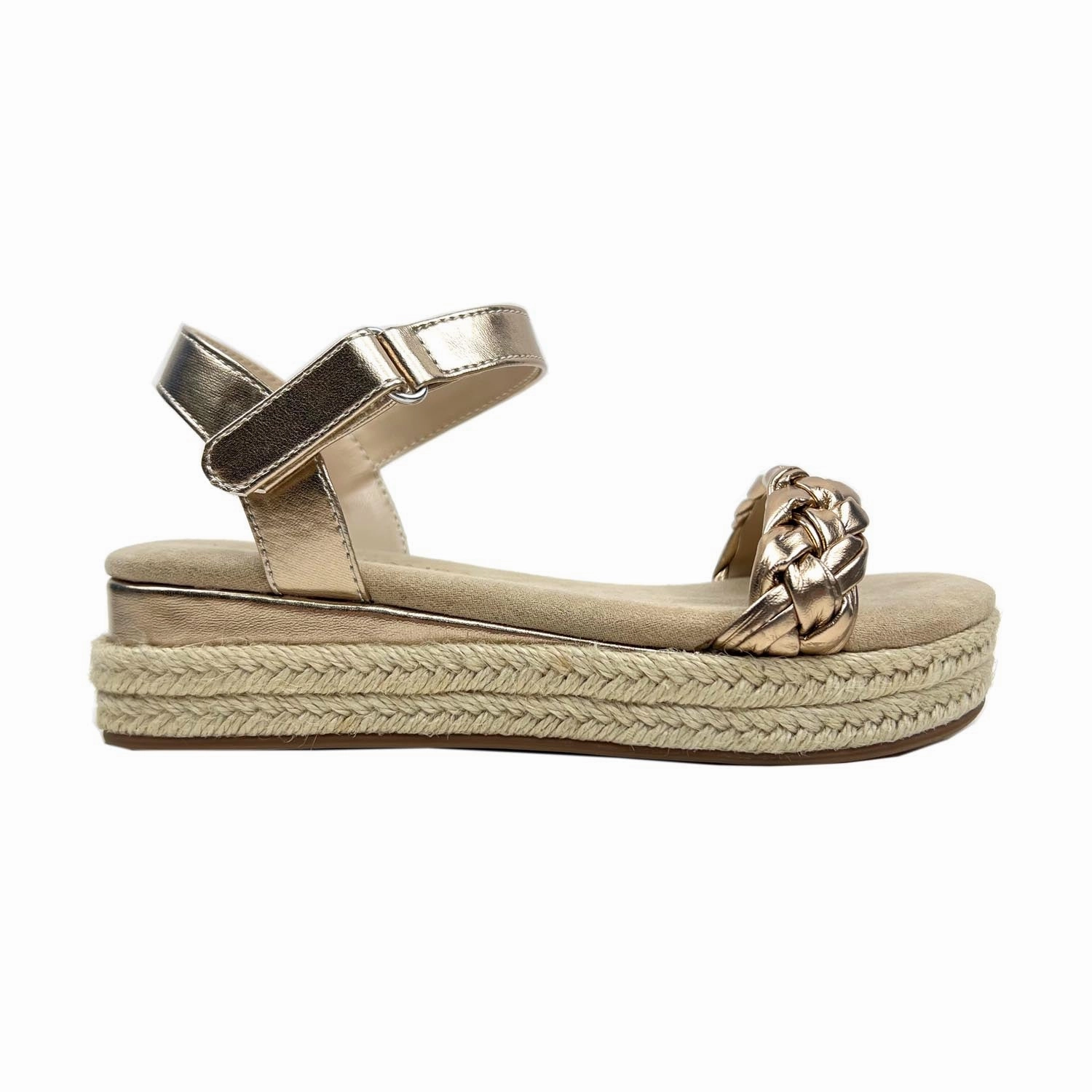 Miss April Wedge Sandal in Light Bronze - Kids Casual Appeal