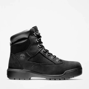 Timberland 6 Inch Field Boot Black Nubuck  TB-044990-001 Grade-School Snow Day Hiking Style